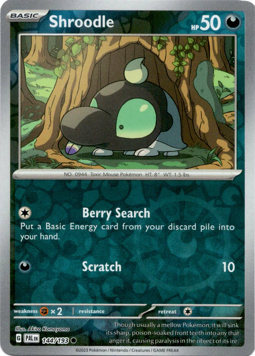 144/193 Shroodle (Reverse holo) - Paldea Evolved - Pokémon card (English)