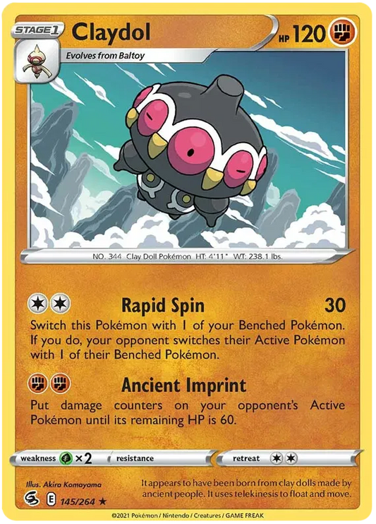 145/264 Claydol (Rare) (Fusion Strike) Pokemon card (English)