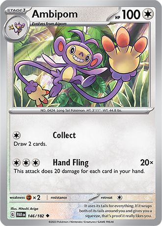 146/182 Ambipom / Stage 1 / Uncommon (Paradox Rift) English card