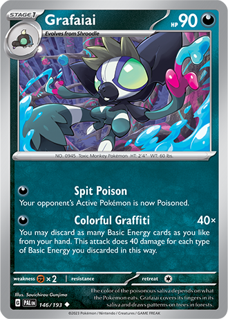 146/193 Grafaiai - Paldea Evolved - Pokémon card (English)