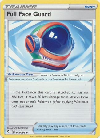 148/203 Trainer / Item / Full Face Guard / Uncommon (Evolving Skies) English Card