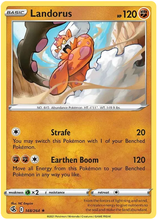 148/264 Landorus (Holo) (Fusion Strike) Pokemon card (English)