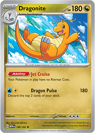 149/165 Dragonite (Holo) - Pokémon 151 - Pokémon card (English)