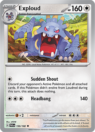 150/182 Exploud / Stage 2 / Uncommon (Paradox Rift) English card