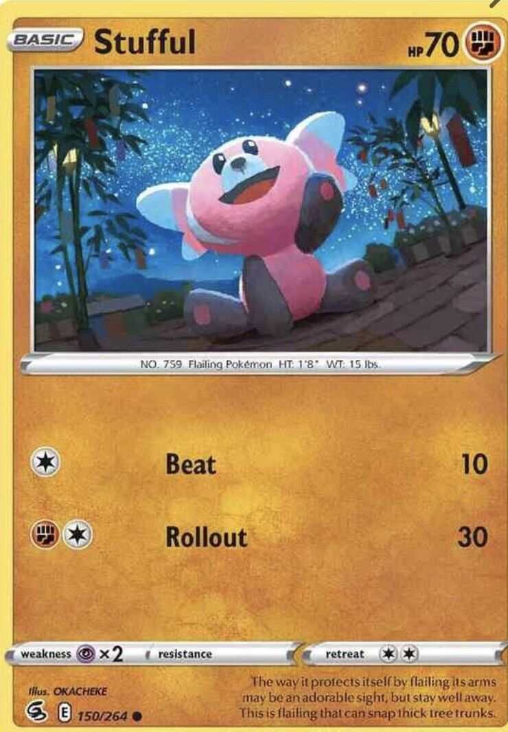 150/264 Stufful (Fusion Strike) Pokemon card (English)