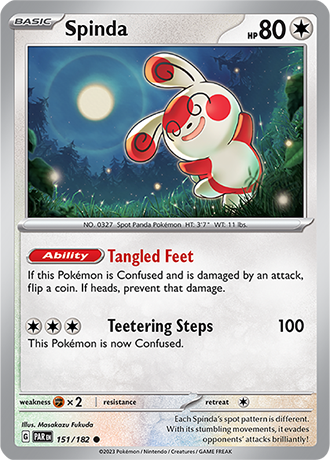 151/182 Spinda / Basic / Common (Paradox Rift) English card