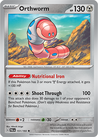 151/193 Orthworm Holo - Paldea Evolved - Pokémon Card (English)