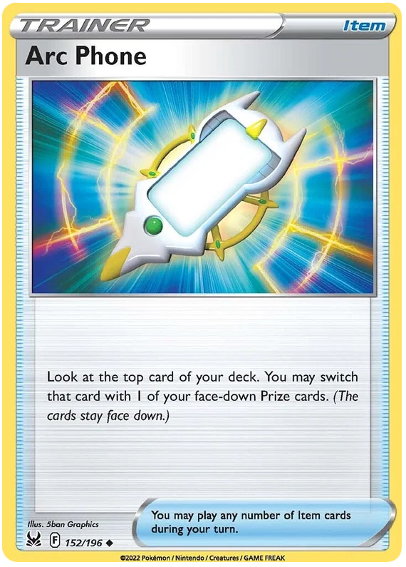 152/196 Arc Phone (Item) (Lost Origin) Pokemon card (English)