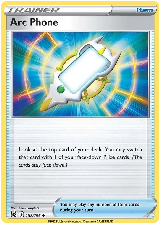 152/196 Arc Phone (Item) (Lost Origin) Pokemon card (English)