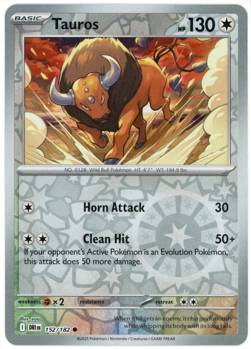 152/182 Tauros (Reverse Holo) - Destined Rivals - Pokemon card (English)