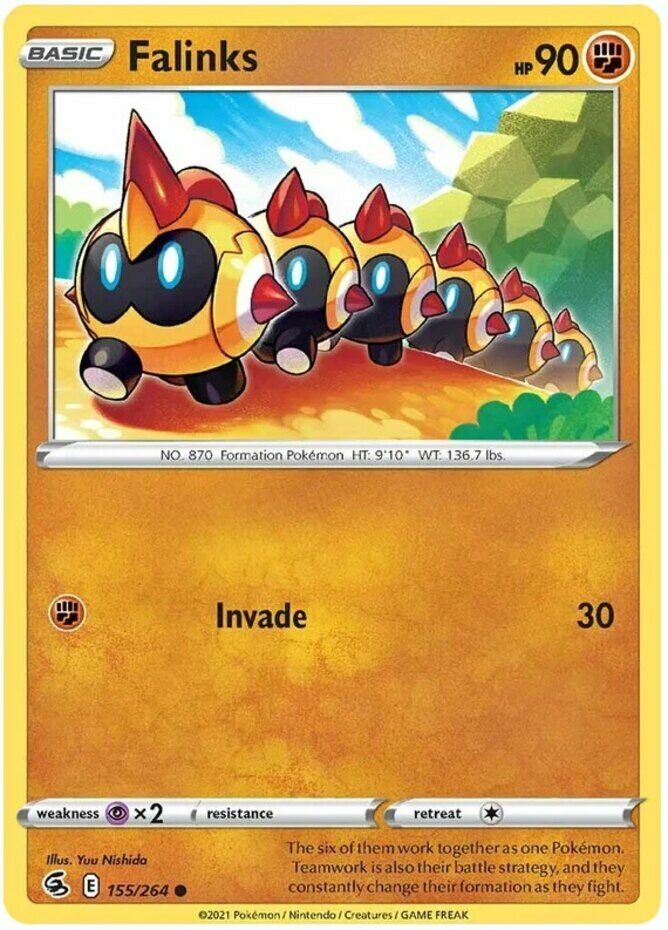 155/264 Falinks (Fusion Strike) Pokemon card (English)