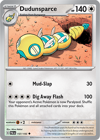 157/193 Dudunsparce - Paldea Evolved - Pokémon card (English)