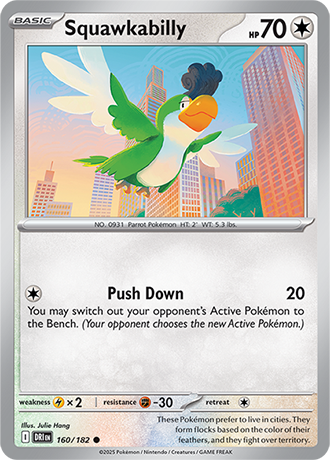 160/182 Squawkabilly - Destined Rivals - Pokemon card (English)