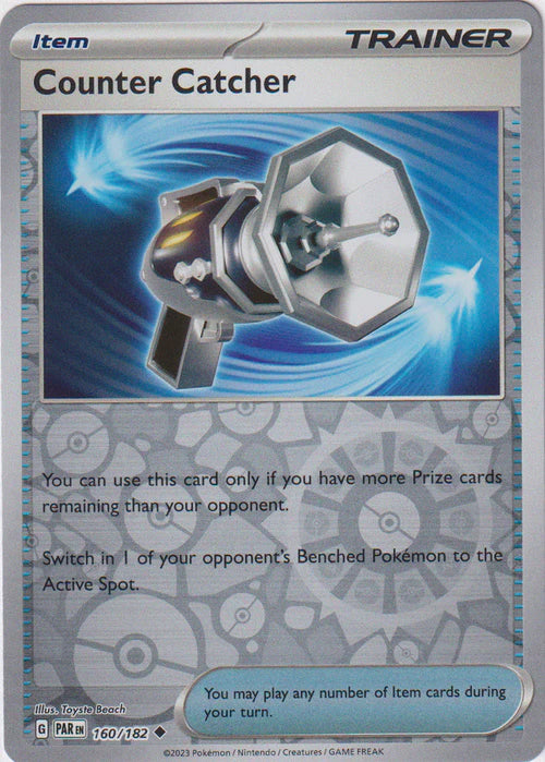160/182 Counter Catcher (Reverse Holo) / Item / Uncommon (Paradox Rift) English card