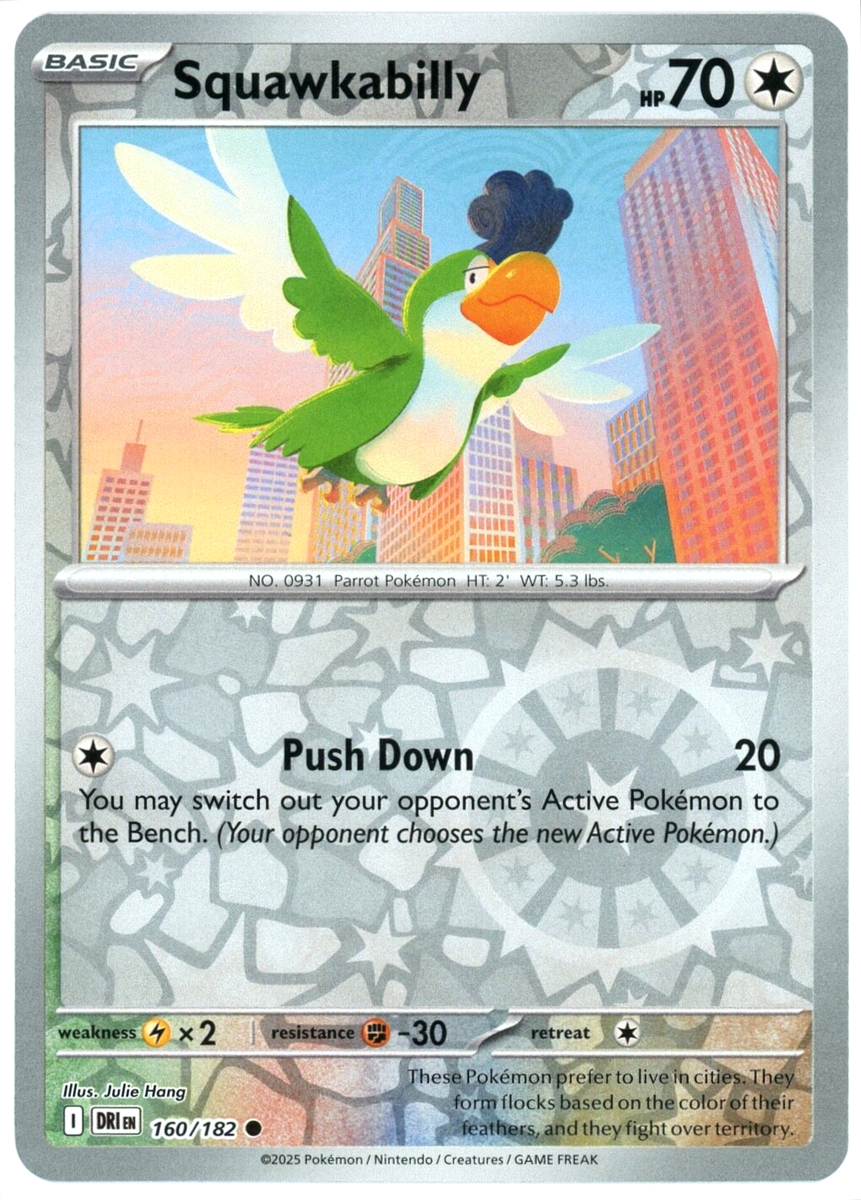 160/182 Squawkabilly (Reverse Holo) - Destined Rivals - Pokemon card (English)
