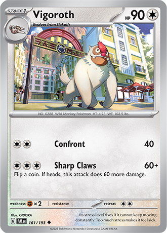 161/193 Vigoroth - Paldea Evolved - Pokémon card (English)