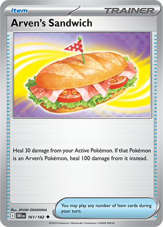 161/182 Arven's Sandwich - Destined Rivals - Pokemon card (English)
