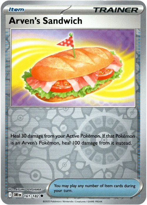 161/182 Arven's Sandwich (Reverse Holo) - Destined Rivals - Pokemon card (English)