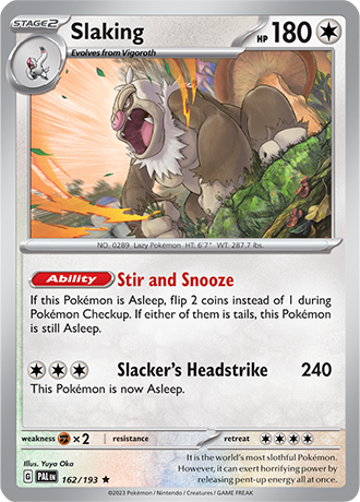 162/193 Slaking Holo - Paldea Evolved - Pokémon card (English)