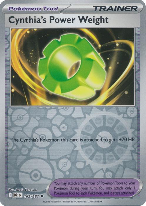 162/182 Cynthia's Power Weight (Reverse Holo) - Destined Rivals - Pokemon card (English)