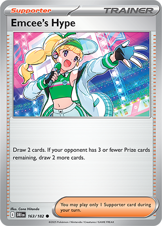 163/182 Emcee's Hype - Destined Rivals - Pokemon card (English)