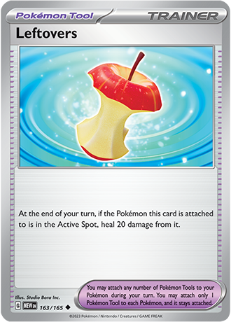 163/165 Leftovers - Pokémon 151 - Pokémon card (English)