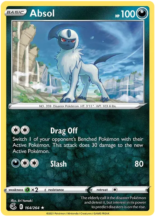 164/264 Absol (Rare) (Fusion Strike) Pokemon card (English)