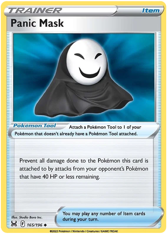 165/196 Panic Mask (Item) (Lost Origin) Pokemon card (English)