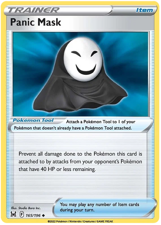 165/196 Panic Mask (Item) (Lost Origin) Pokemon card (English)