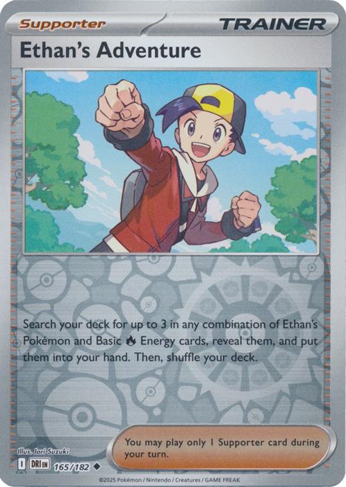 165/182 Ethan's Adventure (Reverse Holo) - Destined Rivals - Pokemon card (English)