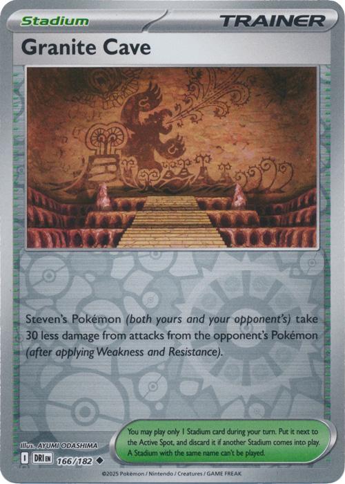 166/182 Granite Cave (Reverse Holo) - Destined Rivals - Pokemon card (English)