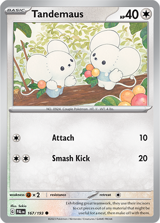 167/193 Tandemaus - Paldea Evolved - Pokémon card (English)