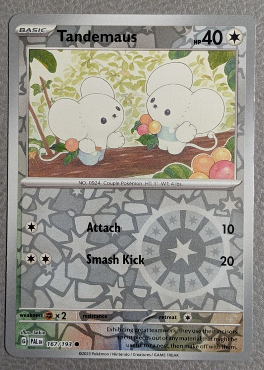 167/193 Tandemaus (Reverse holo) - Paldea Evolved - Pokémon card (English)
