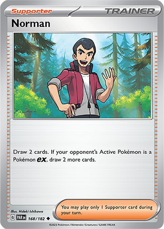 168/182 Norman / Supporter / Uncommon (Paradox Rift) English card