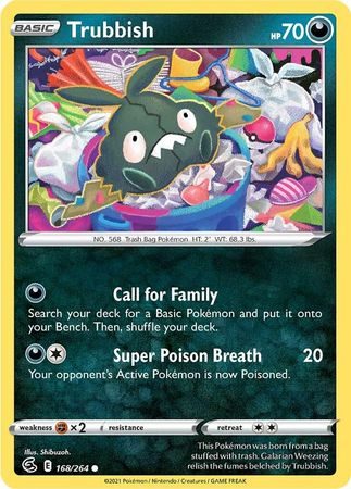 168/264 Trubbish / Basic / Common (Fusion Strike) English card