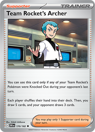 170/182 Team Rocket's Archer - Destined Rivals - Pokemon card (English)