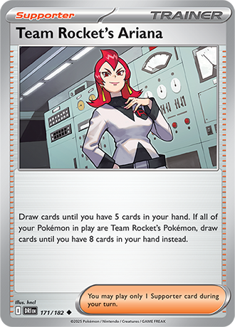 171/182 Team Rocket's Ariana - Destined Rivals - Pokemon card (English)