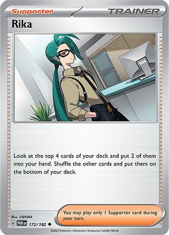 172/182 Rika / Supporter / Uncommon (Paradox Rift) English card
