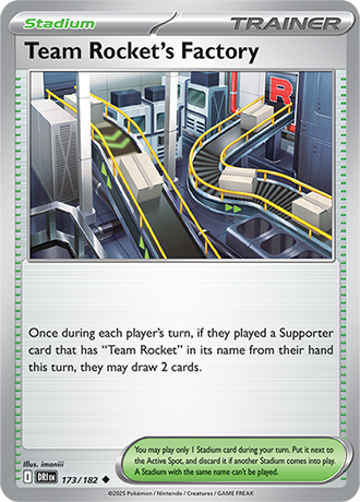 173/182 Team Rocket's Factory - Destined Rivals - Pokemon card (English)