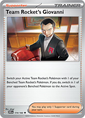 174/182 Team Rocket's Giovanni - Destined Rivals - Pokemon card (English)