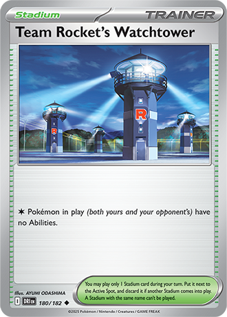 180/182 Team Rocket's Watchtower - Destined Rivals - Pokemon card (English)