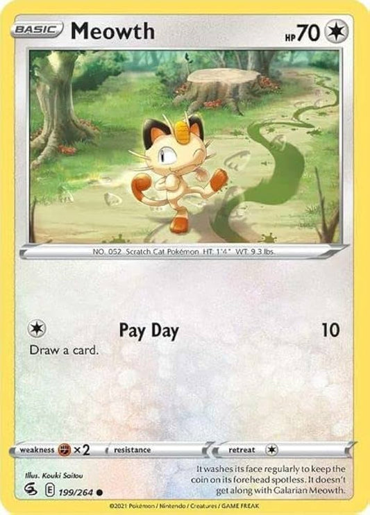 199/264 Meowth / Basic / Common (Fusion Strike) English card