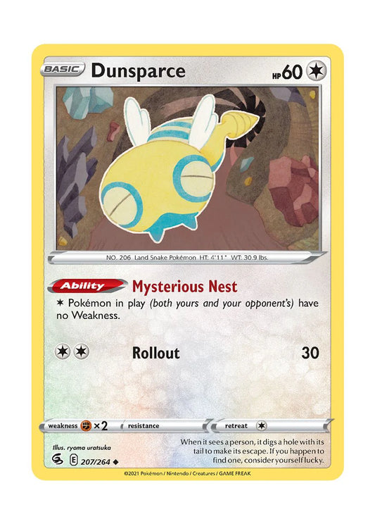 207/264 Dunsparce / Basic / Uncommon (Fusion Strike) English card
