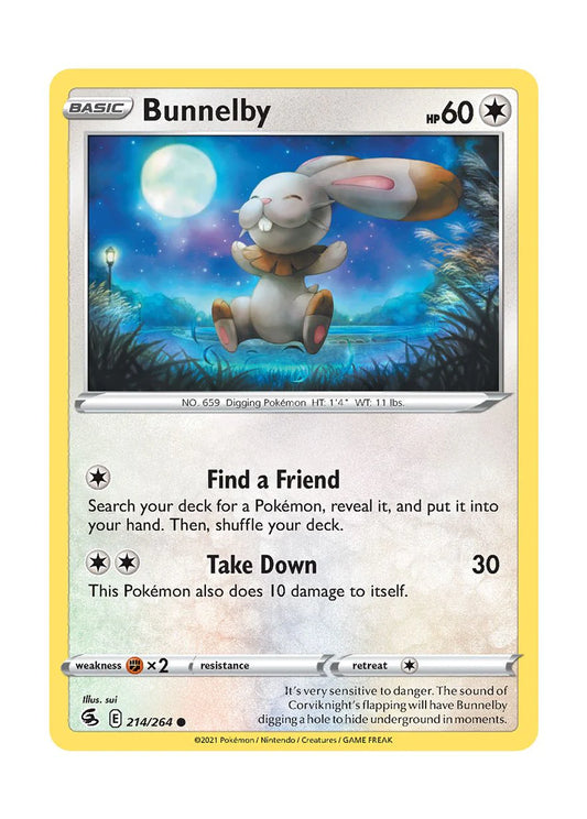 214/264 Bunnelby / Basic / Common (Fusion Strike) English card