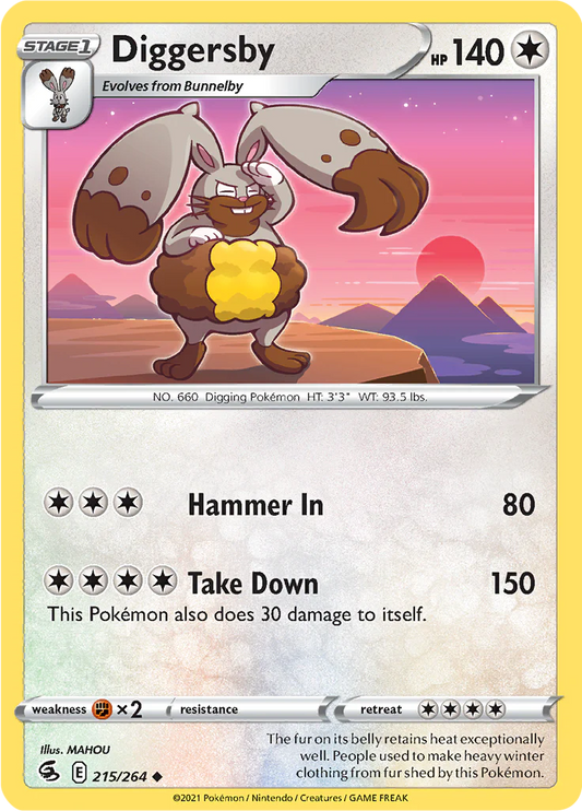 215/264 Diggersby / Stage 1 / Uncommon (Fusion Strike) English card