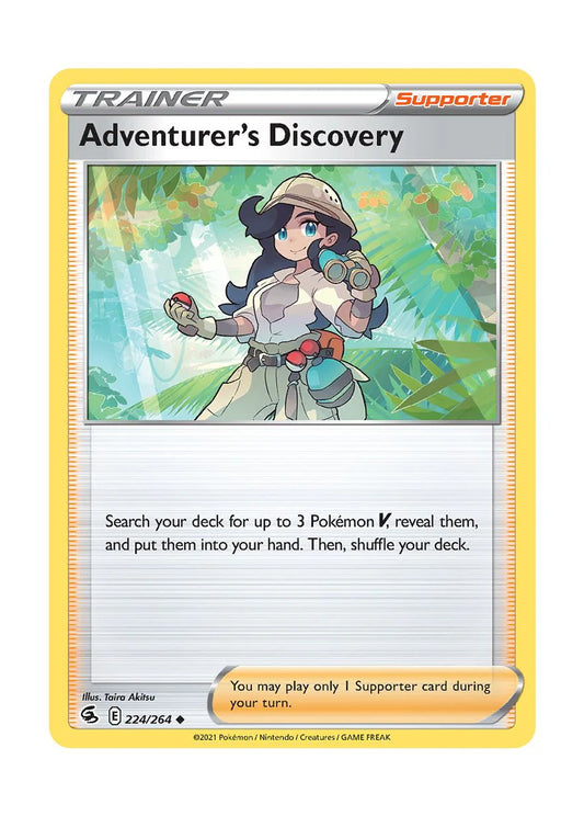 224/264 Trainer / Supporter / Adventurer's Discovery / Uncommon (Fusion Strike) English card