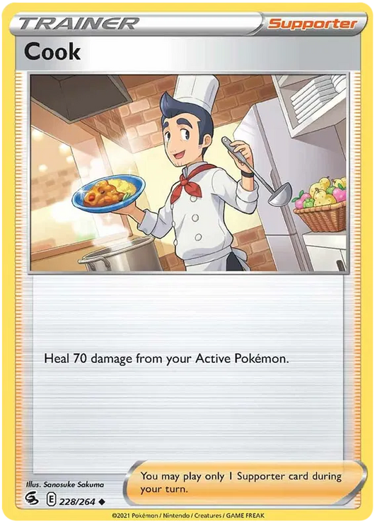 228/264 Cook (Fusion Strike) Pokemon card (English)