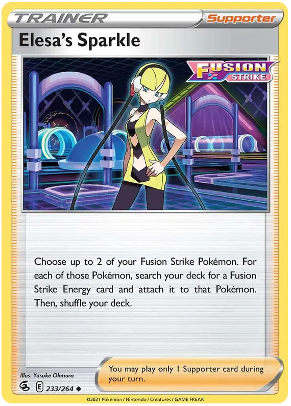 233/264 Elesa's Sparkle (Fusion Strike) Pokemon card (English)