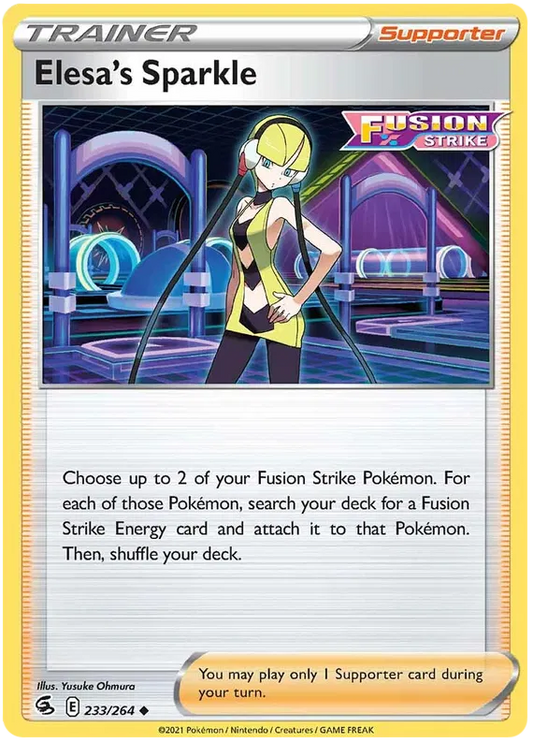 233/264 Elesa's Sparkle (Fusion Strike) Pokemon card (English)