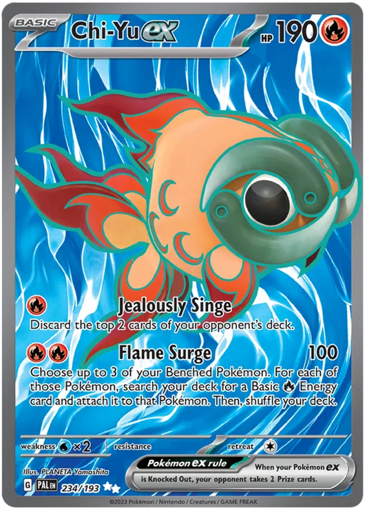 234/193 Chi-Yu EX (Paldea Evolved) Pokémon card (English)